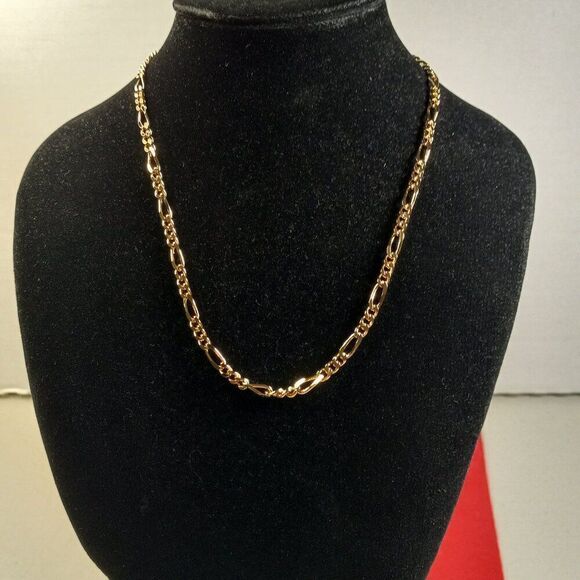 Vintage Avon Link Gold tone Metal Necklace Cottagecore Granny Chic Gran… - Picture 1 of 7